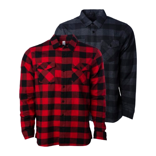 unisex flannel shirt header red black over charcoal heather black removebg preview