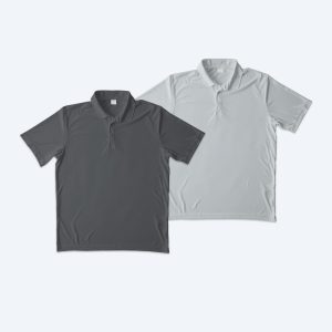 A high-performance unisex polo shirt featuring a clean three-button placket and moisture-wicking fabric, displayed in a professional athletic fit suitable for custom corporate or streetwear branding.