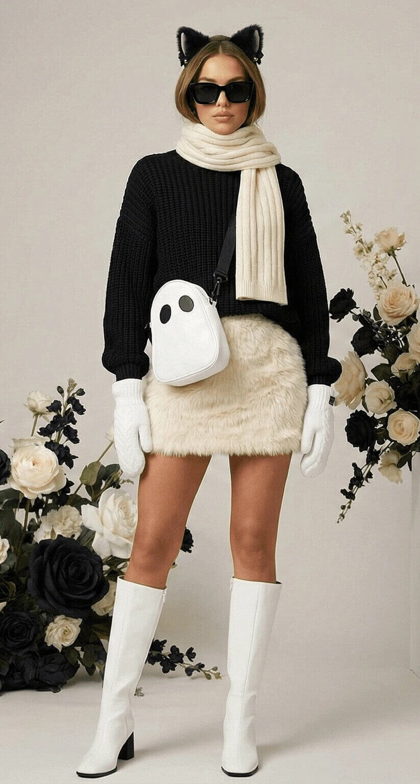 Winter Streetwear Outfit Arctic Blossom FLY Clothing Co LA NYC