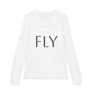 Youth Long Sleeve Tee - Minimal 'FLY' Graphic